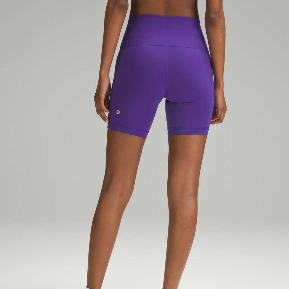 Lululemon Wunder Train High-Rise Short 6" Petrol Purple 12 - Picture 3 of 9